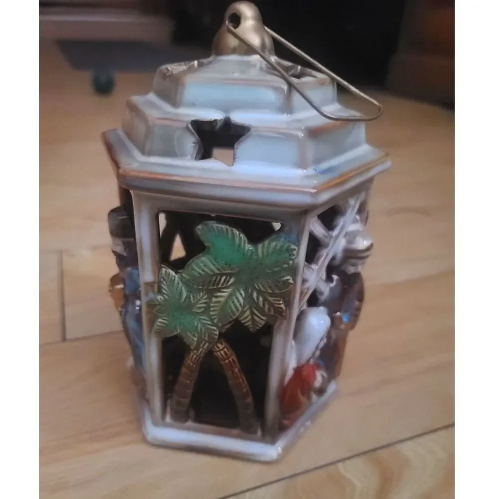 Nativity Candle Lantern‎ Tealight Christmas Decoration Potter's Garden Luminaire